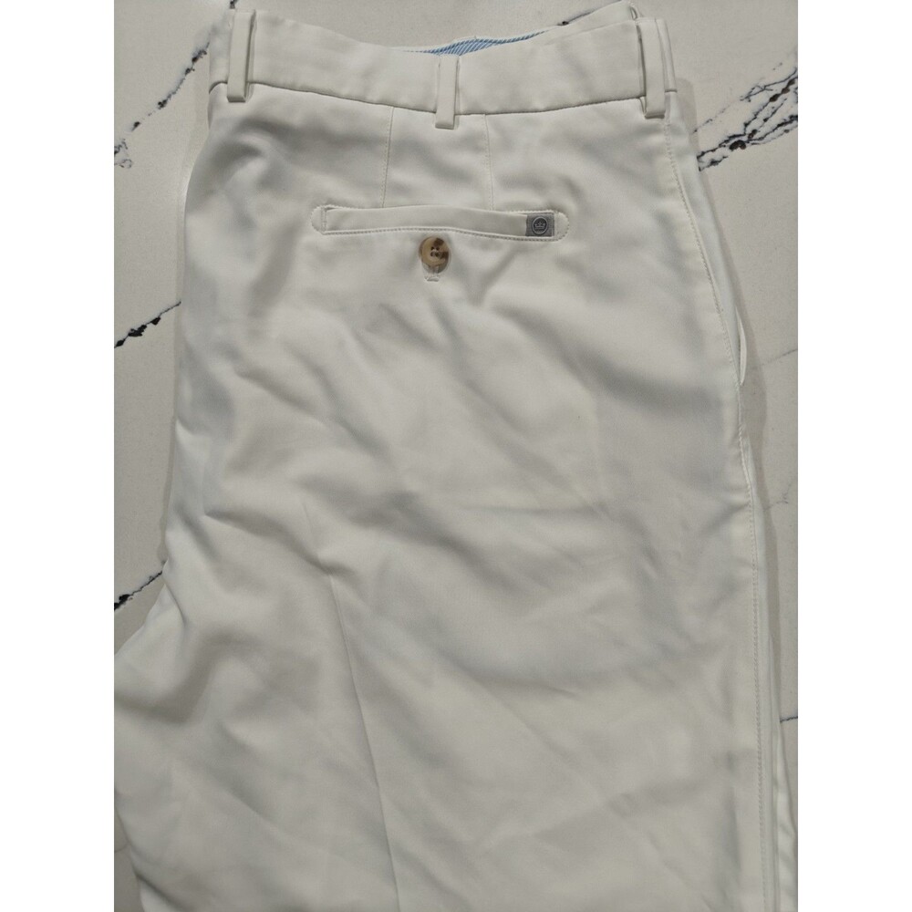 Peter Millar Salem Performance Shorts Mens 40 White 9" Inseam Golf Summer